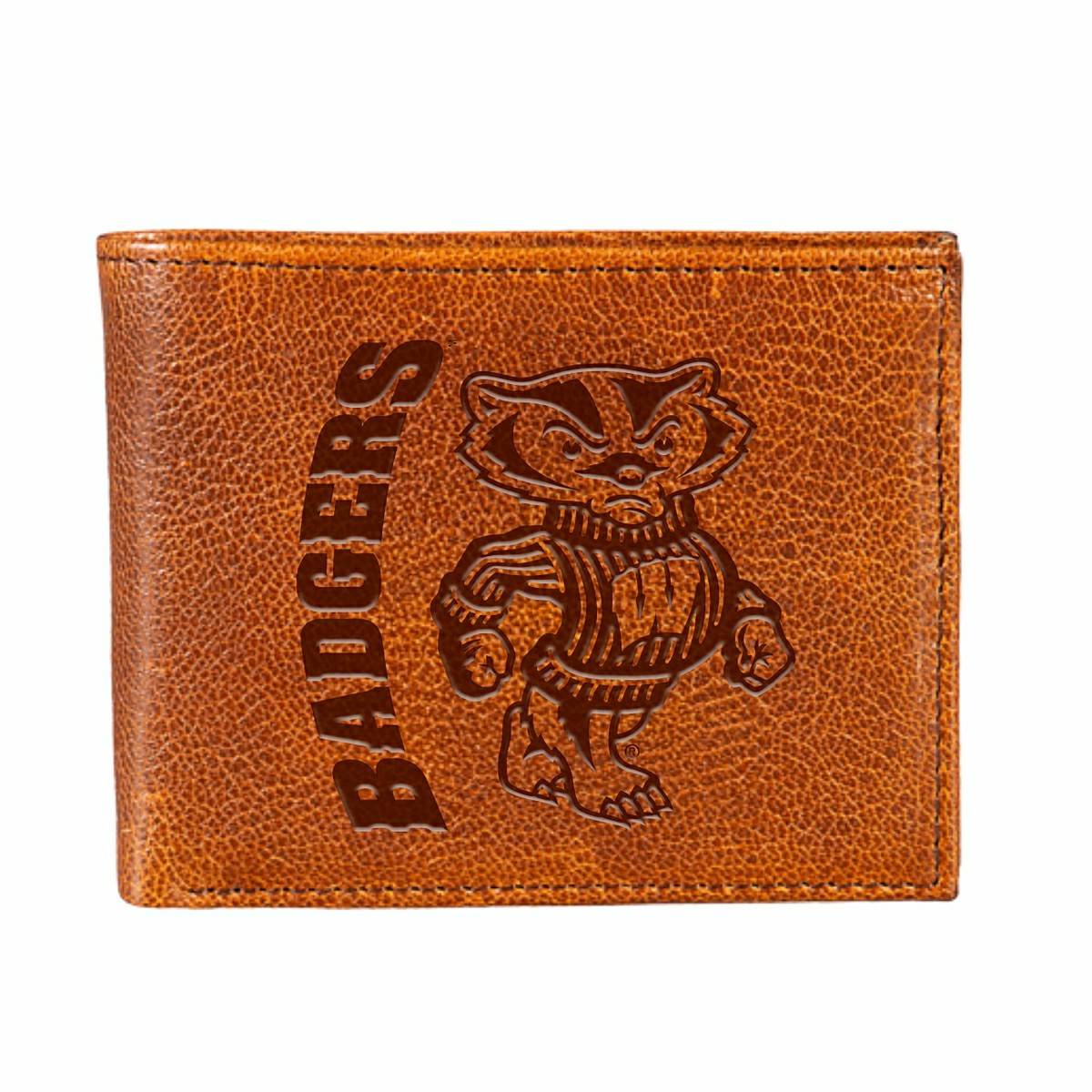 University of Wisconsin-Madison, Embossed Tumbled Leather Passcase Bi-, Collegiate, Home