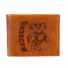 University of Wisconsin-Madison, Embossed Tumbled Leather Passcase Bi-, Collegiate, Home