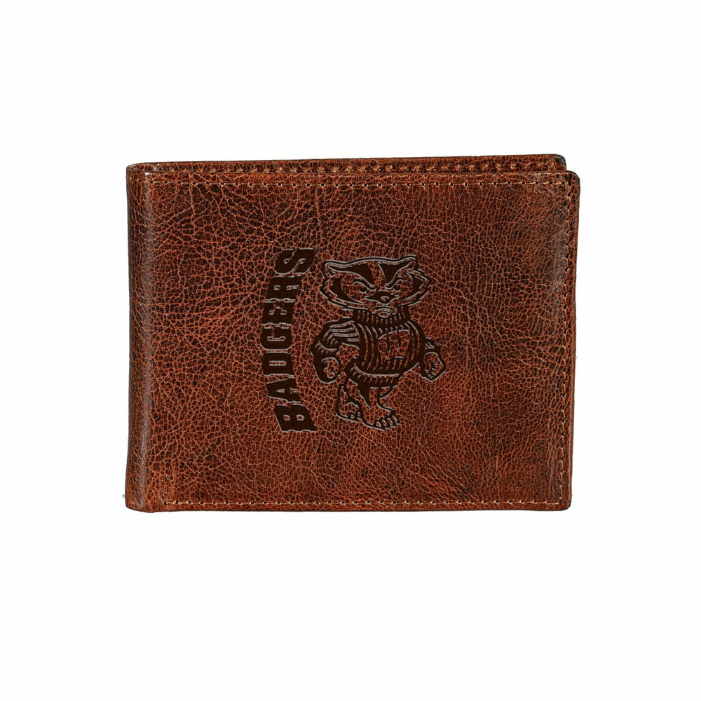 University of Wisconsin-Madison, Embossed Tumbled Leather Passcase Bi-, Collegiate, Home