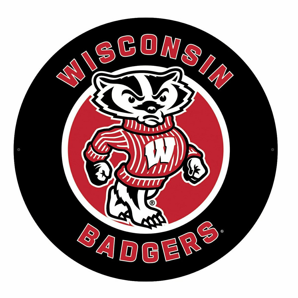 LED Wall Decor, Round, University of Wisconsin-Madison, Collegiate, Home
