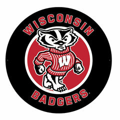 LED Wall Decor, Round, University of Wisconsin-Madison, Collegiate, Home