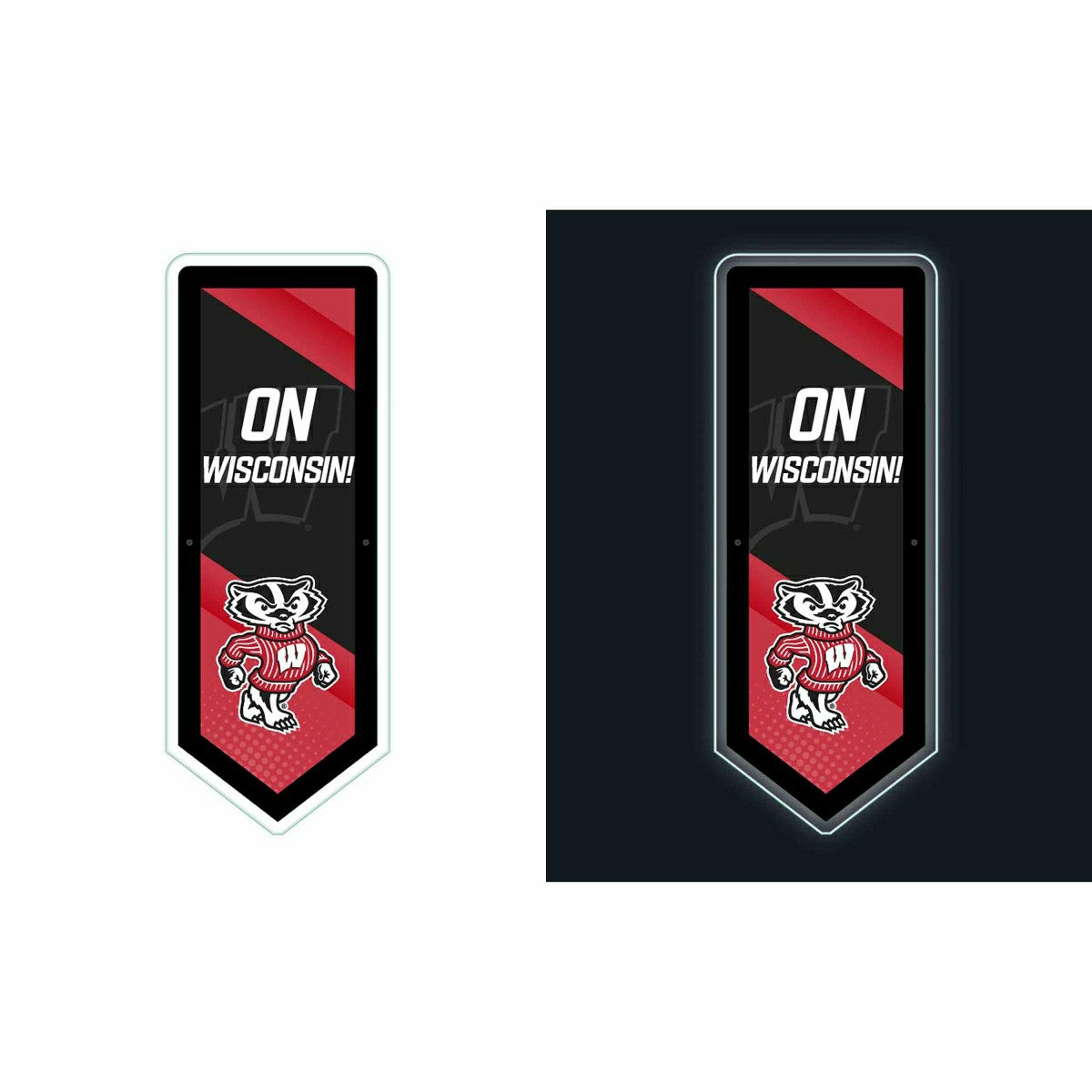 LED Wall Decor, Pennant, University of Wisconsin-Madison, Collegiate, Home