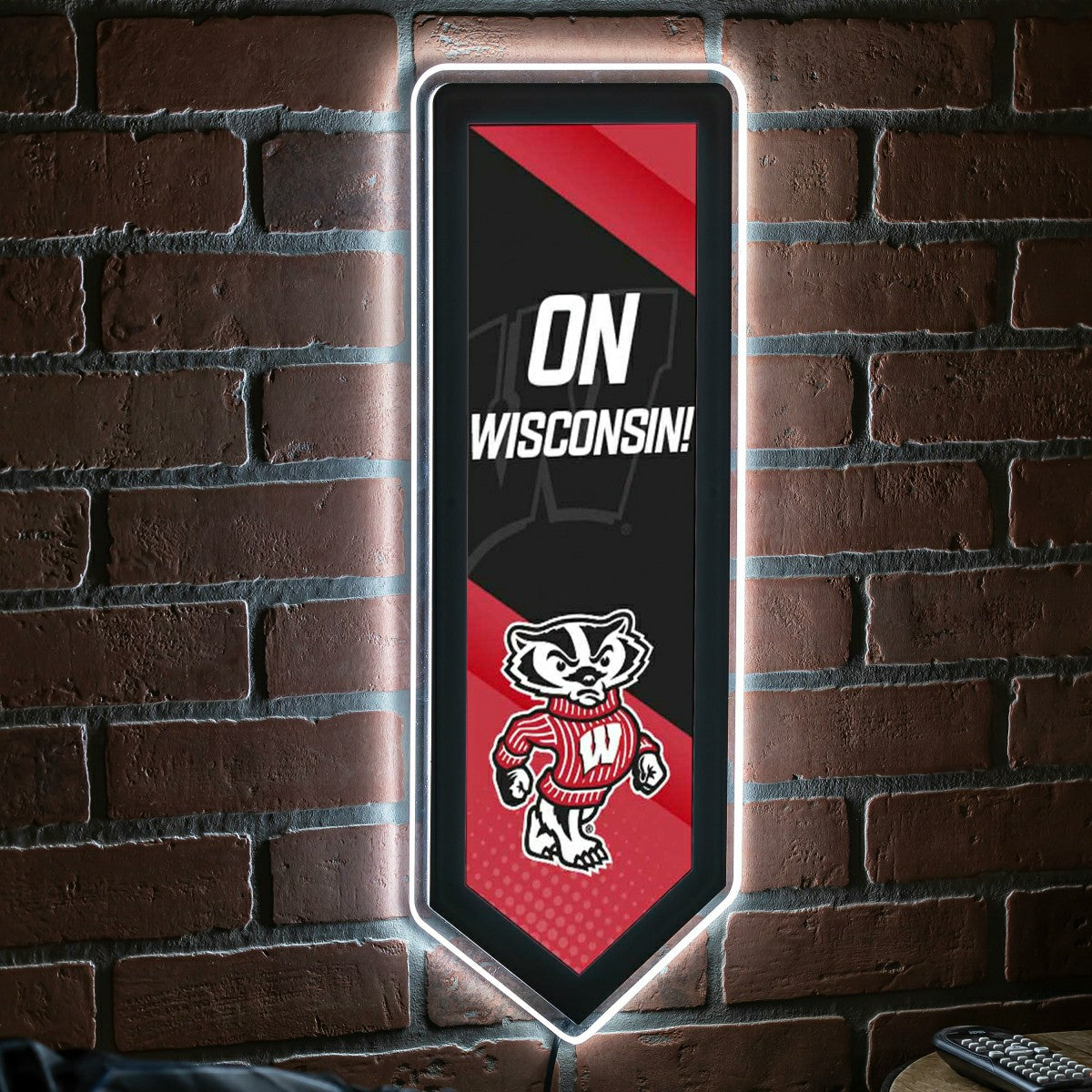 LED Wall Decor, Pennant, University of Wisconsin-Madison, Collegiate, Home