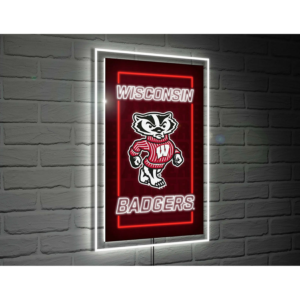 University of Wisconsin-Madison College Rectangle Neolite LED Decor, Collegiate, Home