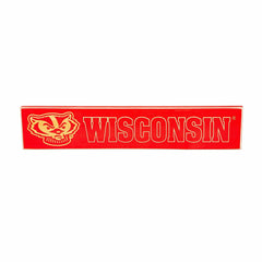 University of Wisconsin-Madison Engraved Wood Sign, 3.5" x 18", Collegiate, Home