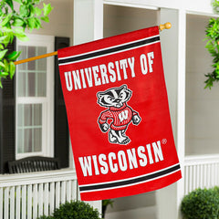 Embossed Suede Flag, GDN Size, University of Wisconsin-Madison, Collegiate, Home