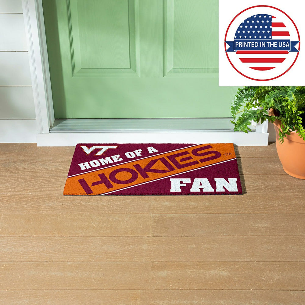 Virginia Tech, PVC Mat COLOR, Home of a Fan, Collegiate
