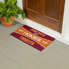 28" x 16" PVC Trapper Mat, Come Back with Tickets, Virginia Tech, Collegiate