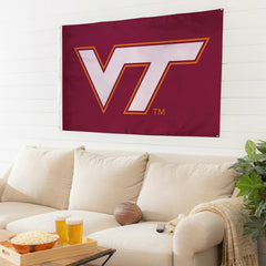 Virginia Tech Single Sided Flag w/ 2 Grommets, 3'x5', Collegiate, Home