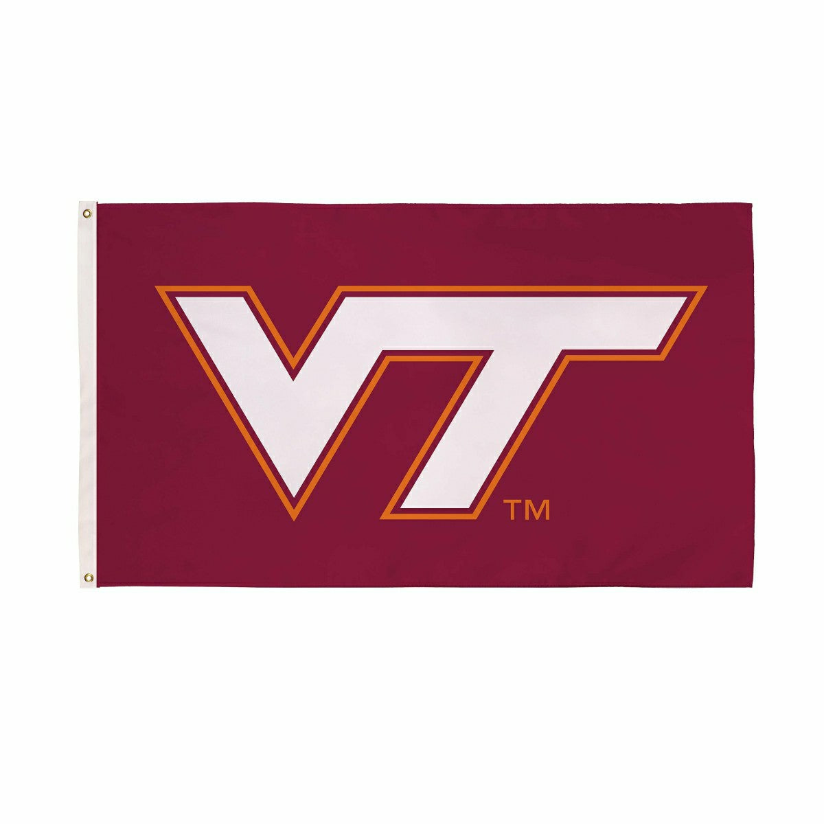 Virginia Tech Single Sided Flag w/ 2 Grommets, 3'x5', Collegiate, Home