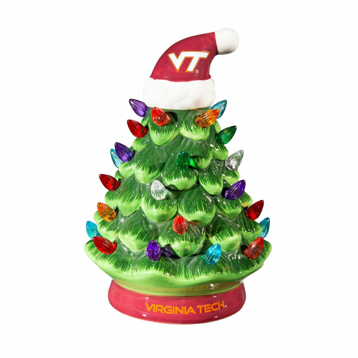 8" LED Ceramic Christmas Tree, Virginina Tech, Collegiate, Home