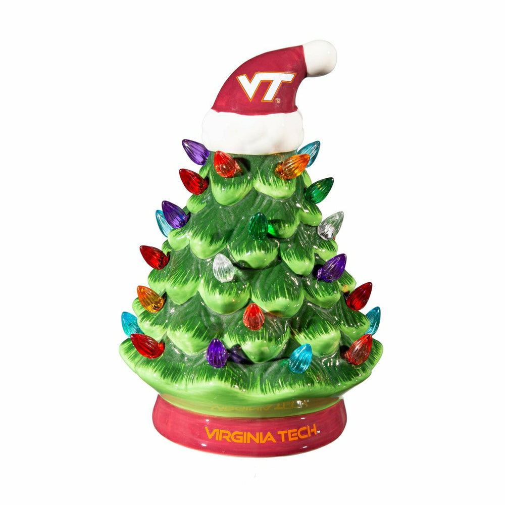 8" LED Ceramic Christmas Tree, Virginina Tech, Collegiate, Home