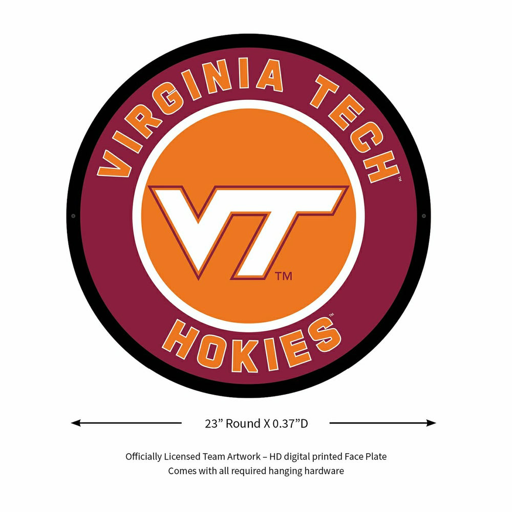 LED Wall Decor, Round, Virginia Tech, Collegiate, Home