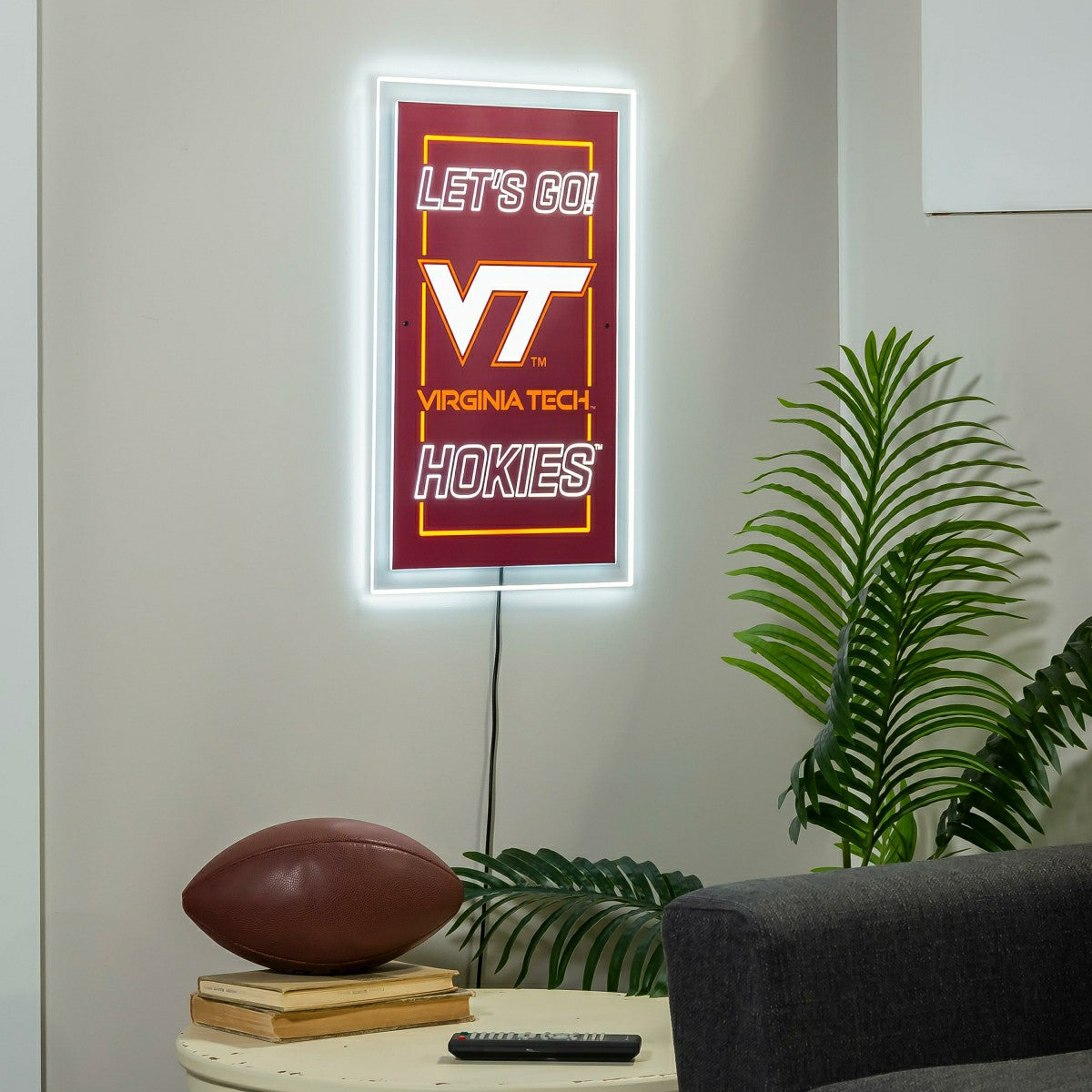 Virginia Tech College Rectangle Neolite LED Decor, Collegiate, Home