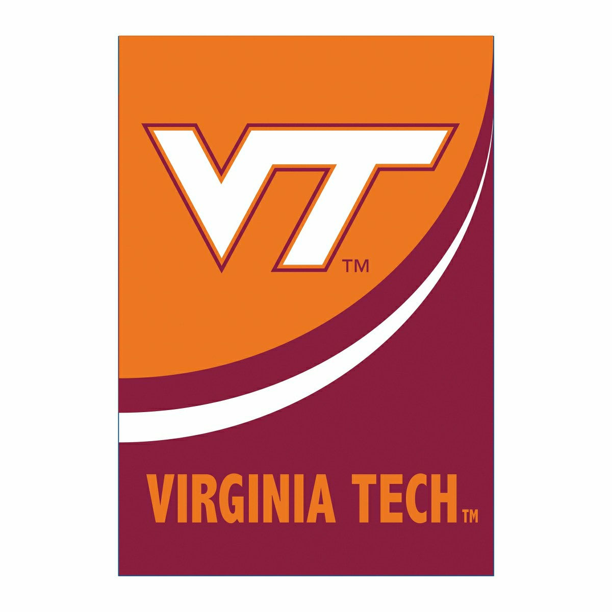 Virginia Tech Burlap Flag GDN Size, Collegiate, Home