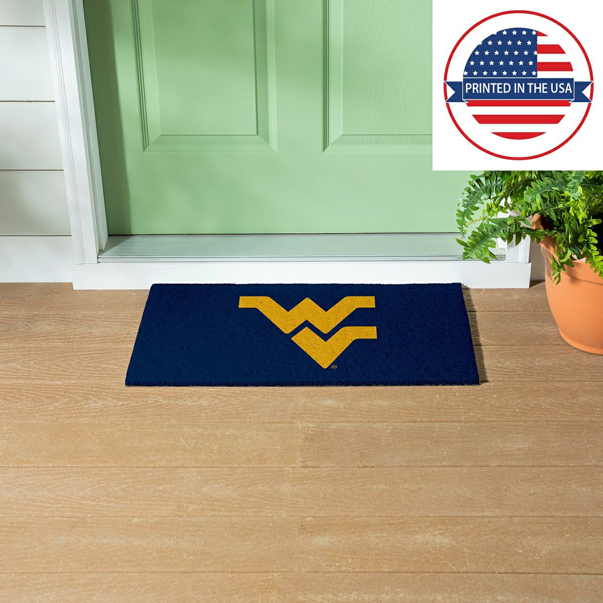 Full Color PVC Mat, 16" x 28", West Virginia University, Collegiate