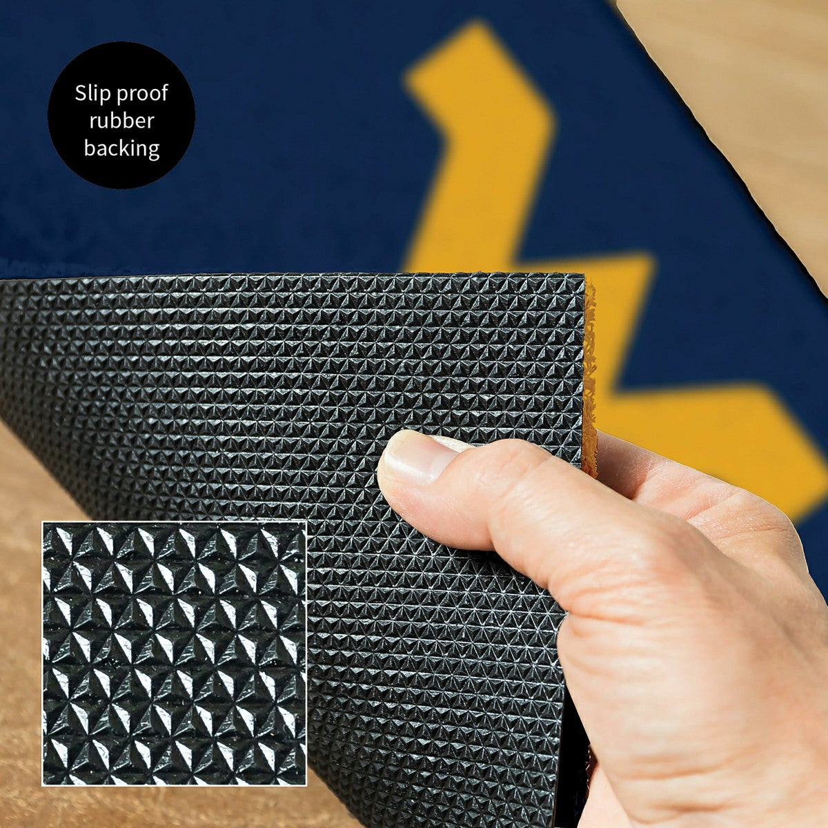 Full Color PVC Mat, 16" x 28", West Virginia University, Collegiate