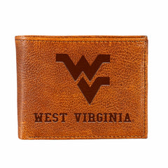 West Virginia University, Embossed 100% Genuine Tumbled Leather Passca, Collegiate, Home