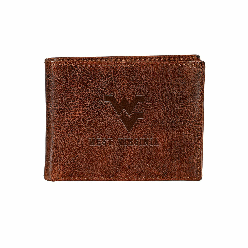 West Virginia University, Embossed 100% Genuine Tumbled Leather Passca, Collegiate, Home