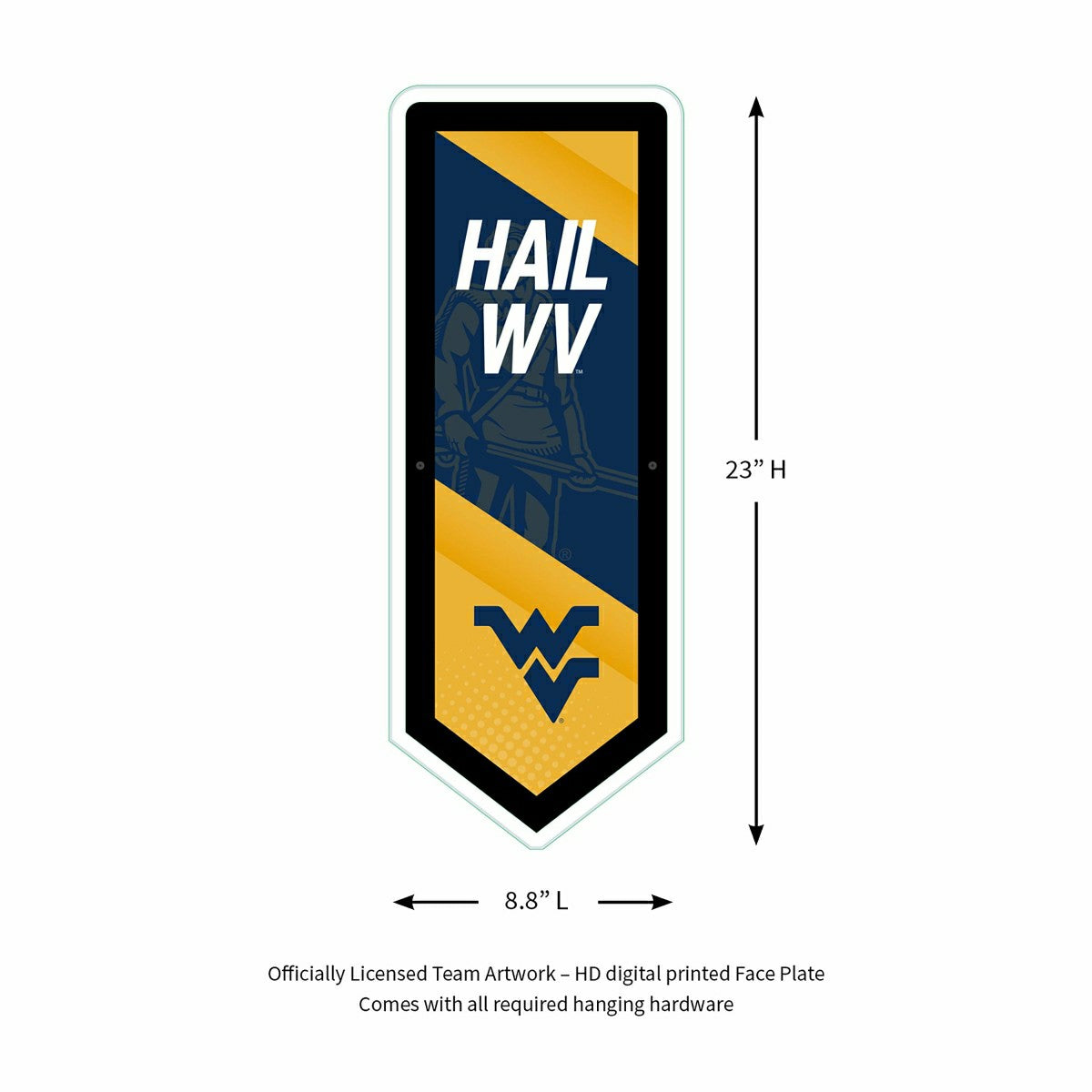 LED Wall Decor, Pennant, West Virginia University, Collegiate, Home