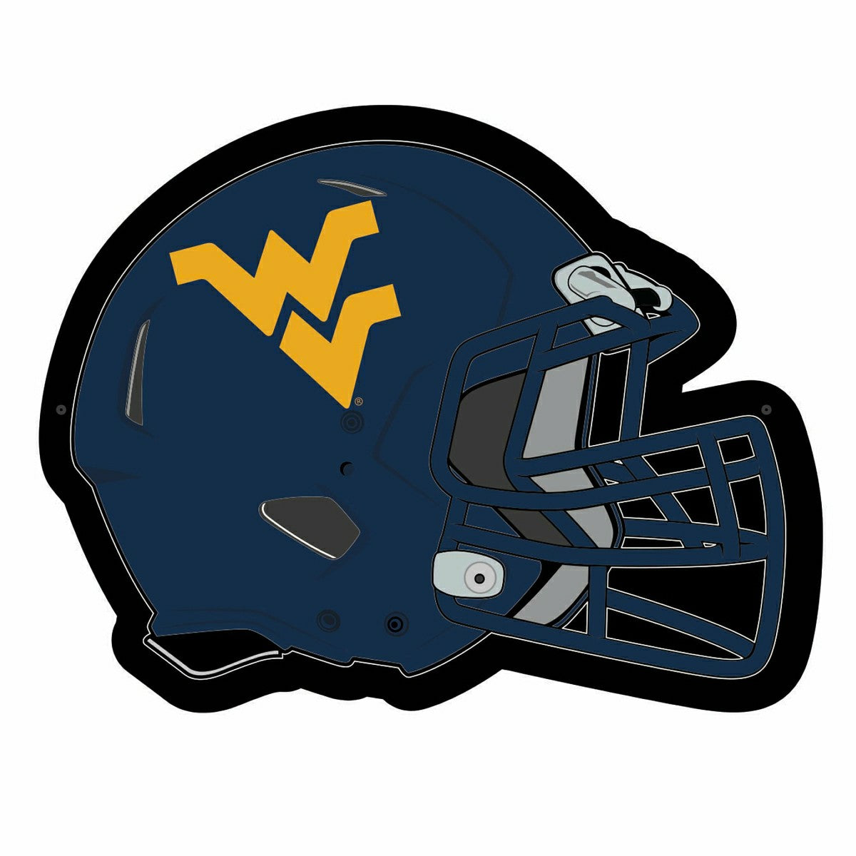 LED Wall Decor, Helmet, West Virginia University, Collegiate, Home