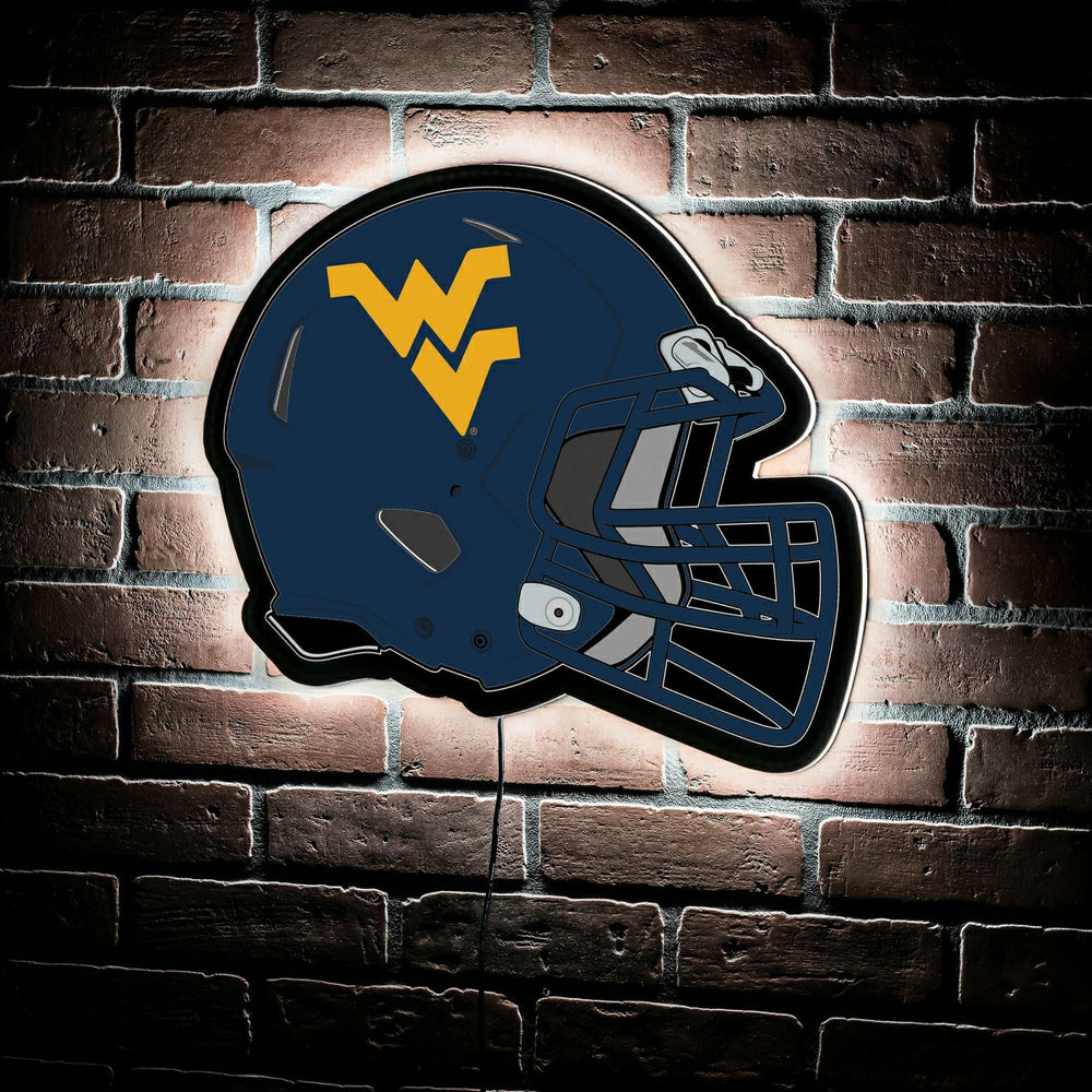 LED Wall Decor, Helmet, West Virginia University, Collegiate, Home