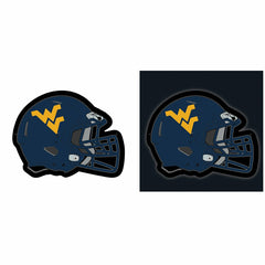 LED Wall Decor, Helmet, West Virginia University, Collegiate, Home