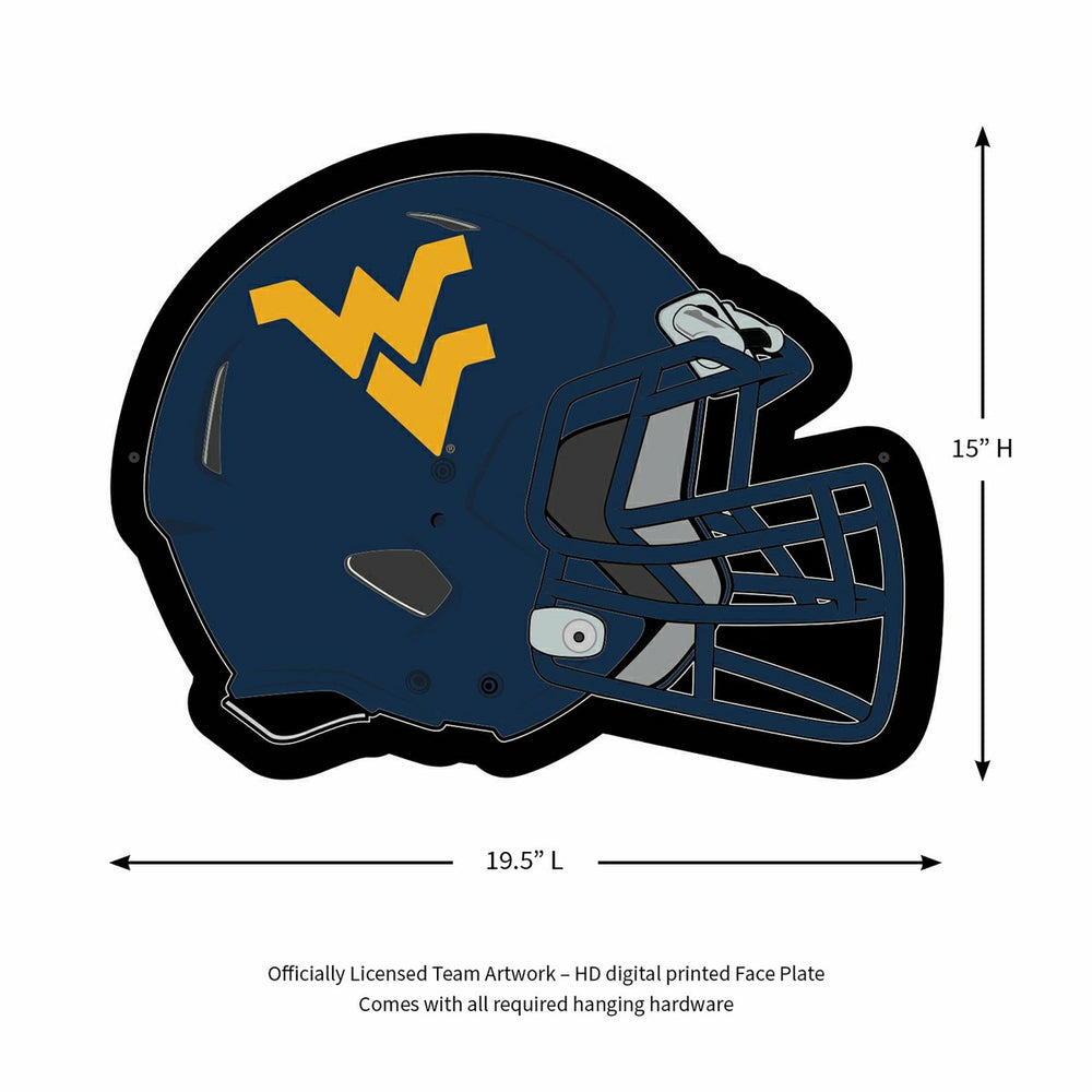 LED Wall Decor, Helmet, West Virginia University, Collegiate, Home