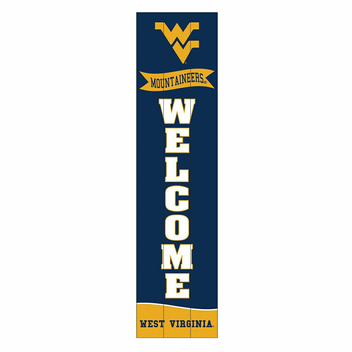 West Virginia University Large Single Sided Leaner, 46", Collegiate, Home