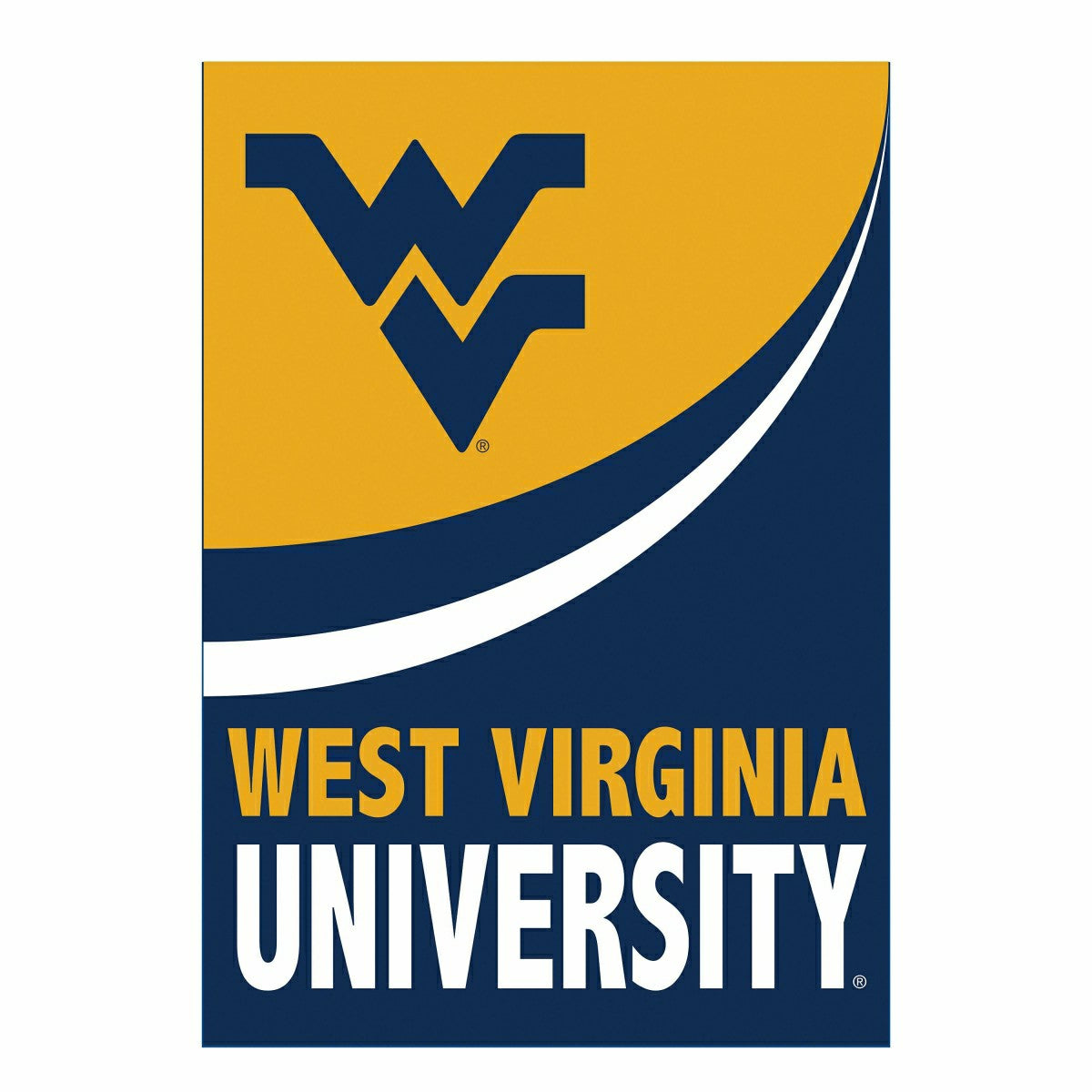 West Virginia University Burlap Flag GDN Size, Collegiate, Home