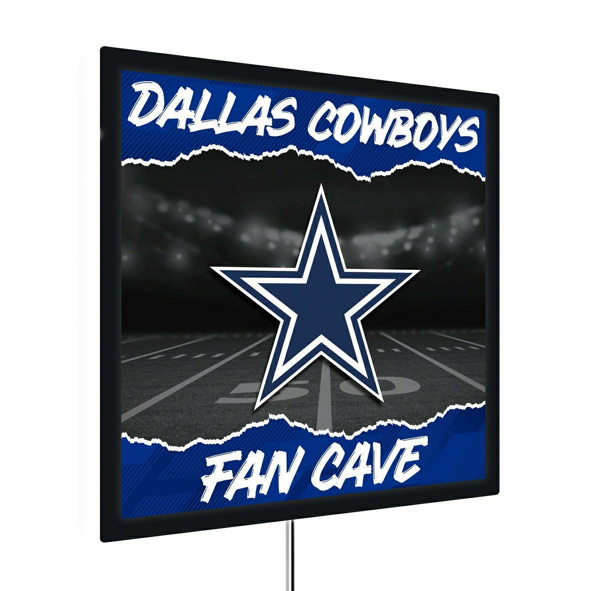 Dallas Cowboys 23"H x 23"L LED Wall Decor, Edgelite, Square, Home, NFL