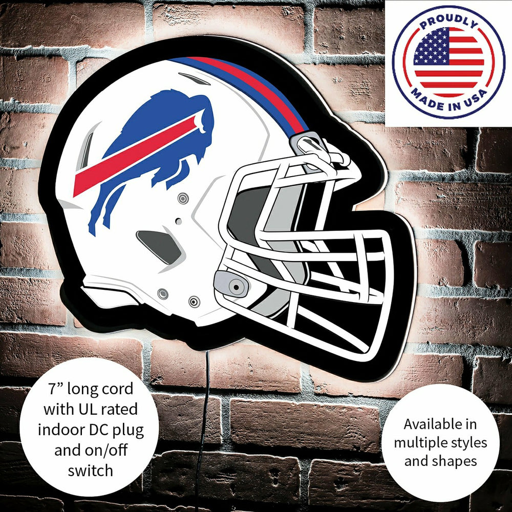 LED Wall Decor, Helmet, Buffalo Bills, NFL, Home