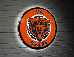 Chicago Bears Da Bears NFL Football Large Round Edgelite LED Decor, NFL