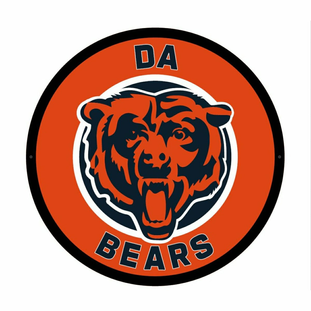 Chicago Bears Da Bears NFL Football Large Round Edgelite LED Decor, NFL