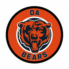Chicago Bears Da Bears NFL Football Large Round Edgelite LED Decor, NFL