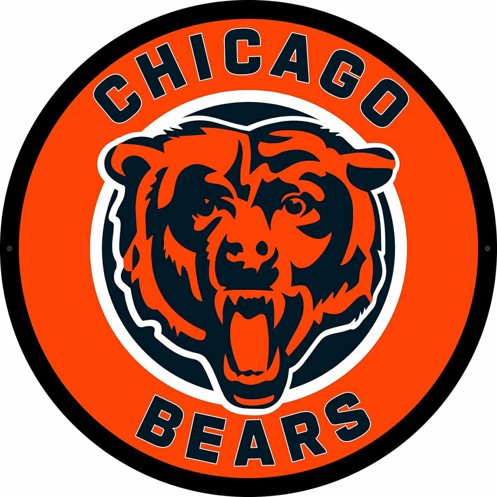 LED Wall Decor, Round, Chicago Bears, NFL, Home