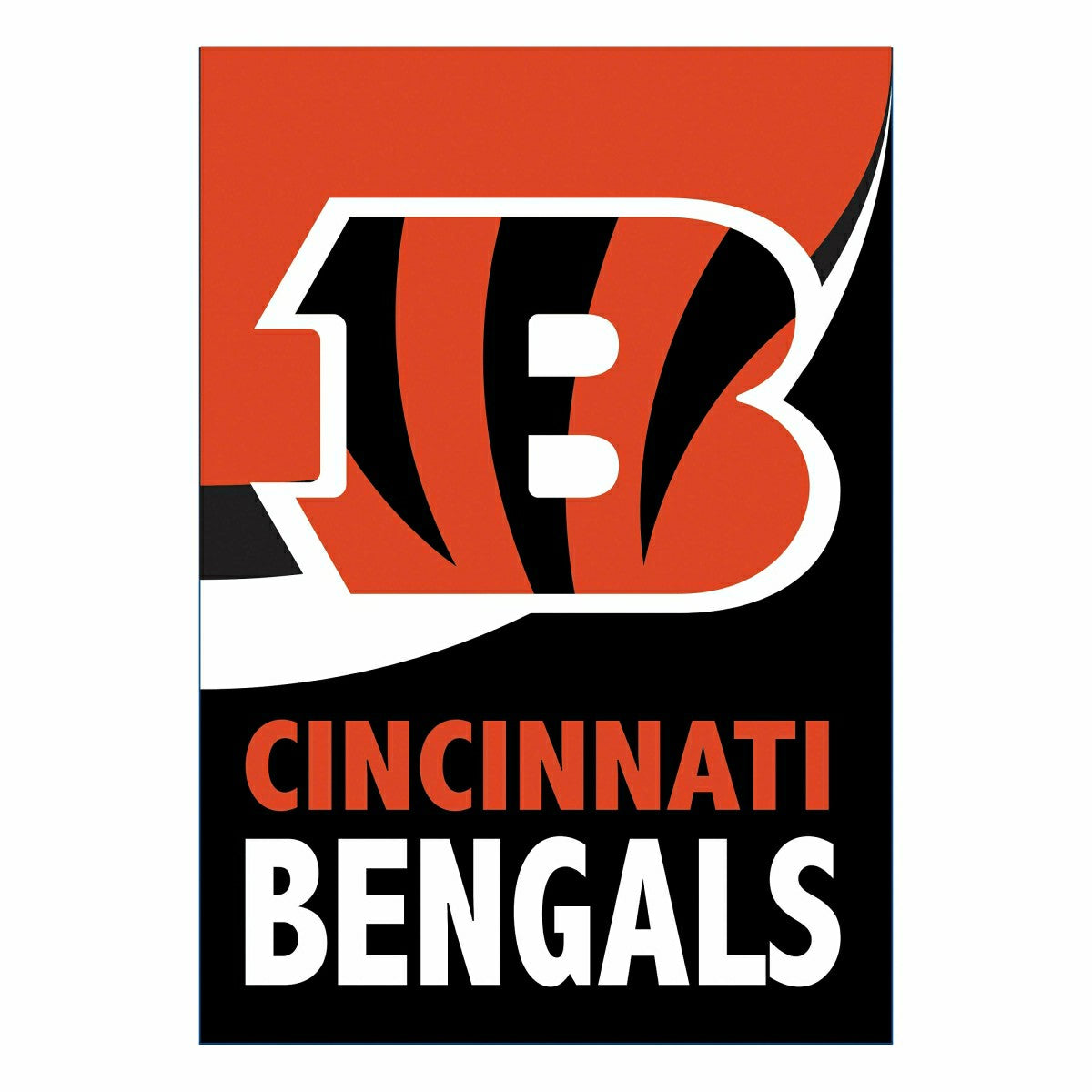 Cincinnati Bengals Burlap Flag House Size, NFL, Home
