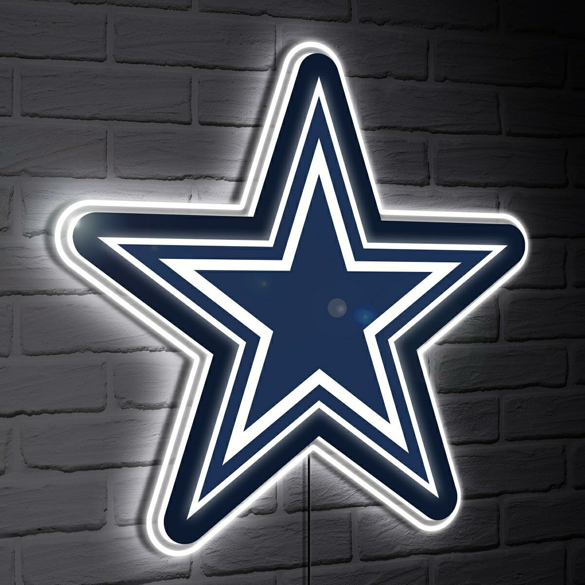 Dallas Cowboys LED Wall Decor, Glazelite, Logo, NFL, Home