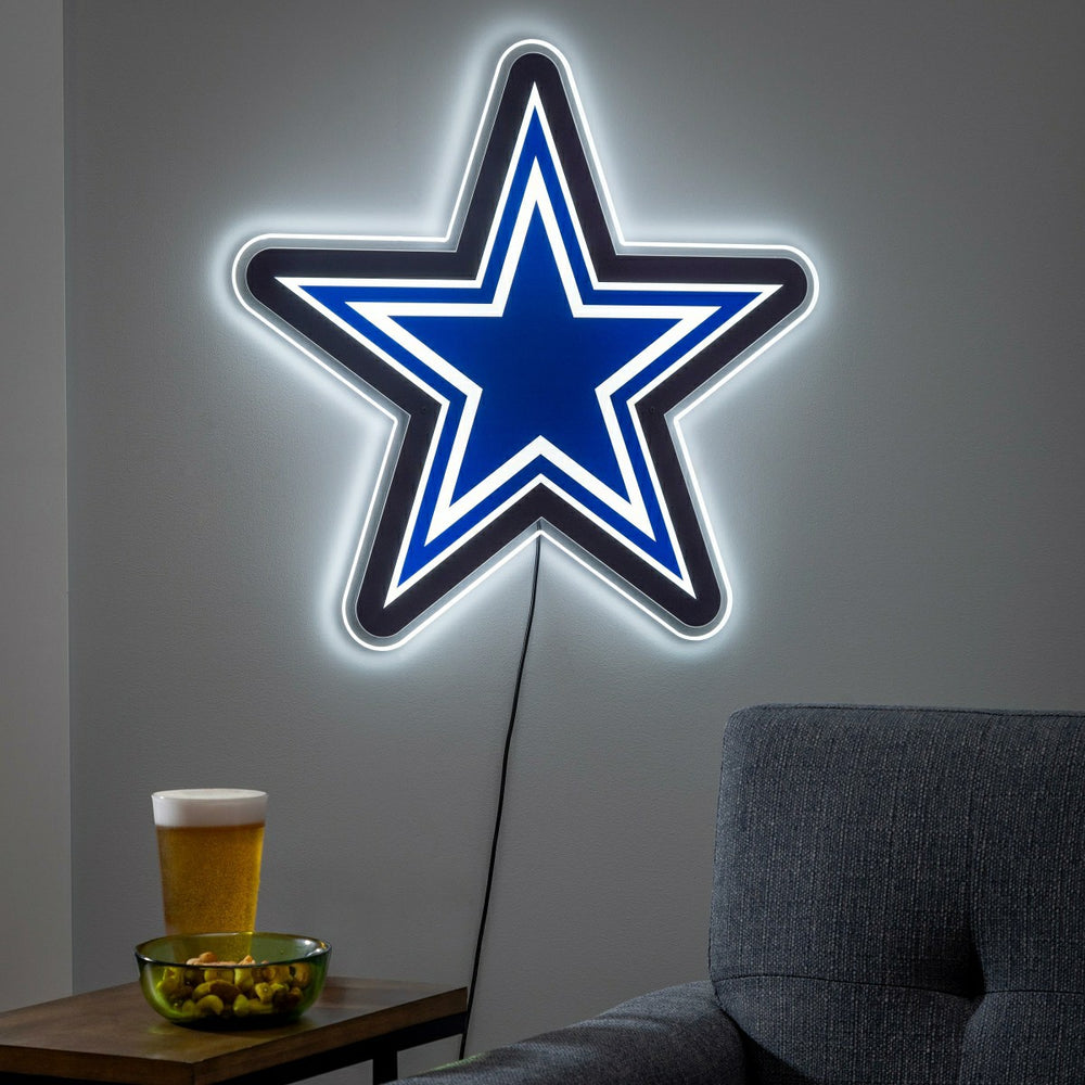 Dallas Cowboys LED Wall Decor, Glazelite, Logo, NFL, Home
