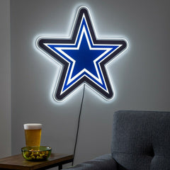 Dallas Cowboys LED Wall Decor, Glazelite, Logo, NFL, Home