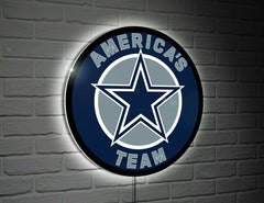 Dallas Cowboys America's Team NFL Football Large Round Edgelite LED De, NFL