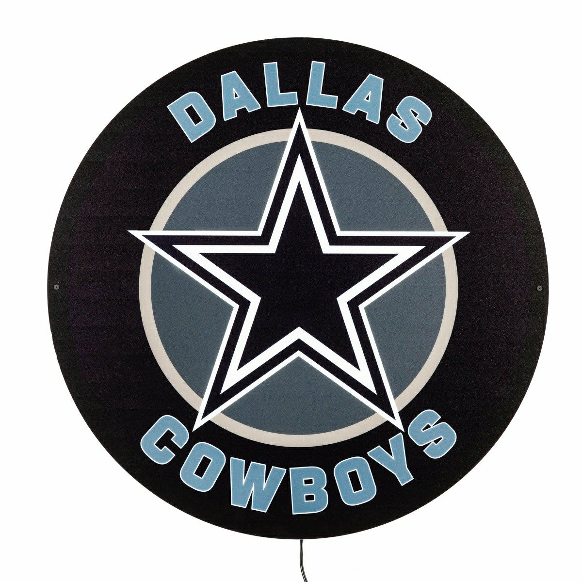 LED Wall Decor, Round, Dallas Cowboys, NFL, Home