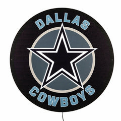 LED Wall Decor, Round, Dallas Cowboys, NFL, Home