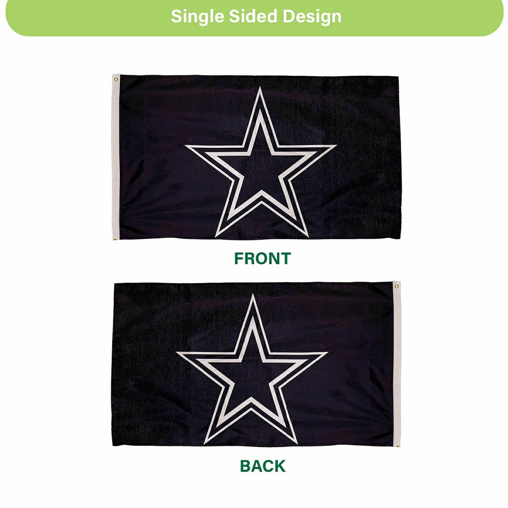 Dallas Cowboys Single Sided Estate Flag with 2 Grommets, 3'x5', NFL, Home