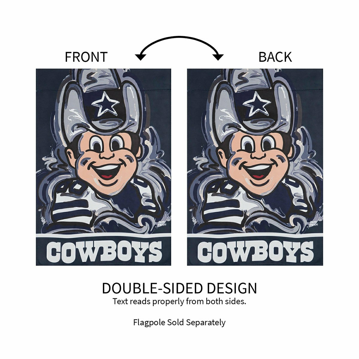 Dallas Cowboys Justin Patten Suede Garden Flag, NFL, Home