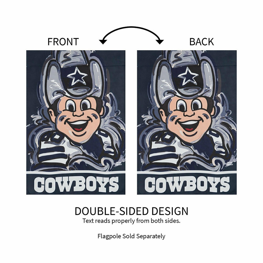 Dallas Cowboys Justin Patten Suede Garden Flag, NFL, Home