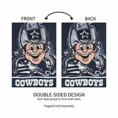 Dallas Cowboys Justin Patten Suede Garden Flag, NFL, Home