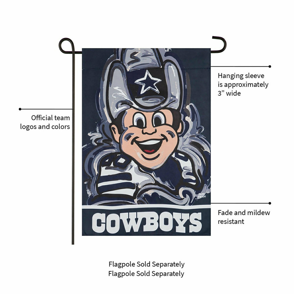 Dallas Cowboys Justin Patten Suede Garden Flag, NFL, Home