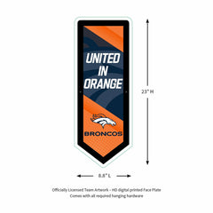 LED Wall Decor, Pennant, Denver Broncos, NFL, Home