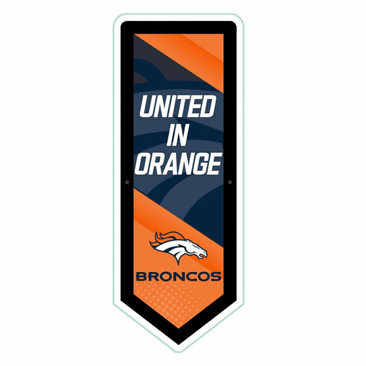 LED Wall Decor, Pennant, Denver Broncos, NFL, Home